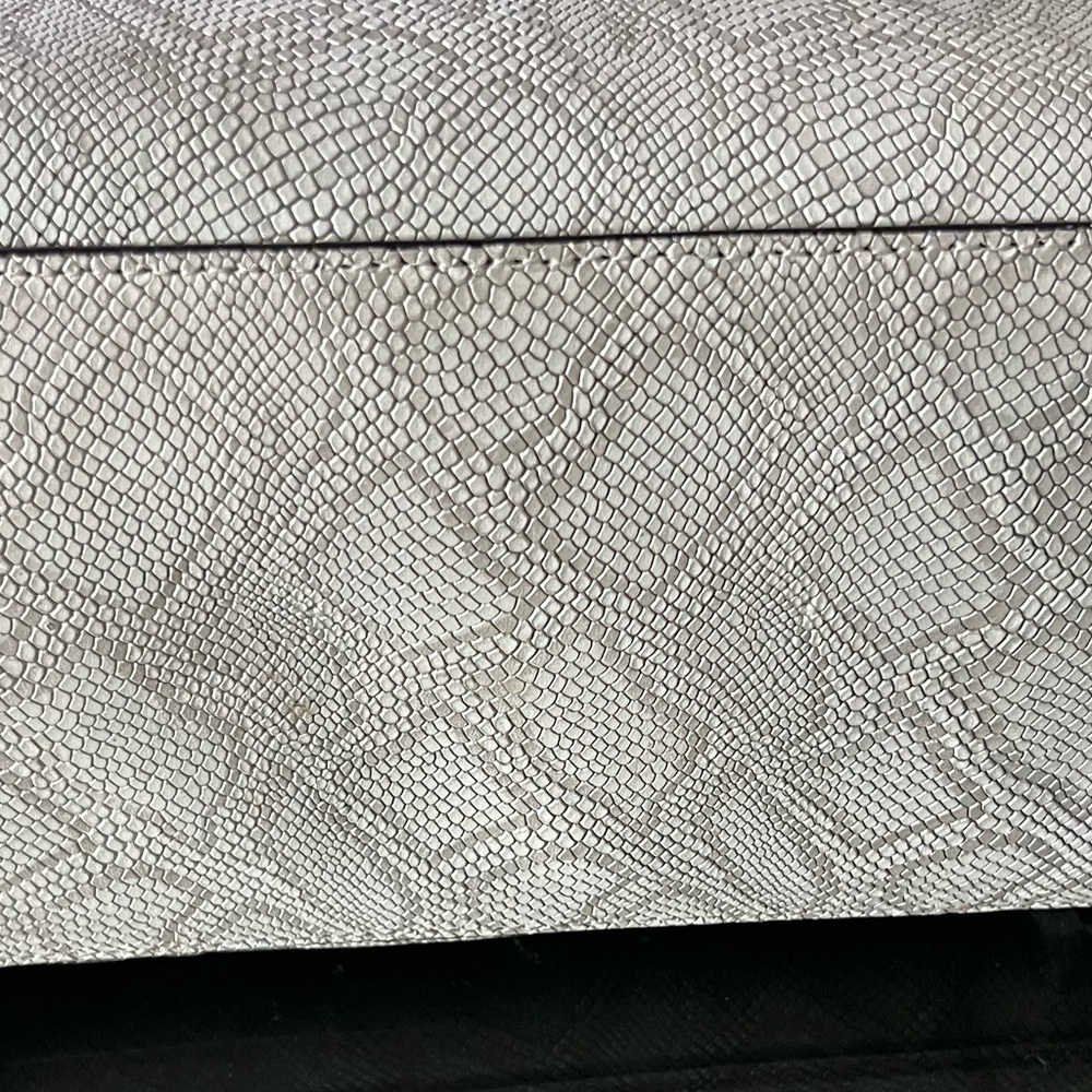 Henri Bendel Snake Print Tote in Gray and Gold - Picture 6 of 16
